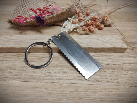 Schlüsselanhänger Lineal Werkzeug DIY Heimwerken Edelstahl mit Gravur Geschenk
