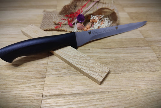 Ausbeinmesser Messer Küchenmesser mit individueller Gravur 15 cm Klinge Geschenk