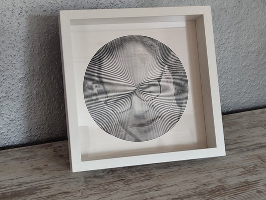 Spiralbild personalisiert inkl. Rahmen Foto Geschenk Geschenkidee