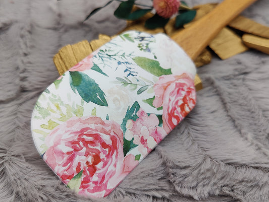 Teigschaber Silikonspatel personalisiert XXXL Blumen floral backen kochen ca. 31 cm lang mit Wunschgravur Geschenk Küchenhelfer