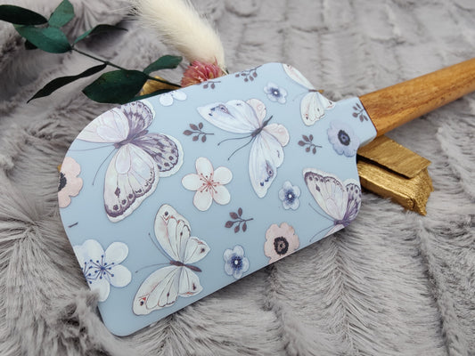 Teigschaber Silikonspatel XXXL personalisiert Schmetterling Butterfly backen kochen ca. 31 cm lang mit Wunschgravur Geschenk Küchenhelfer