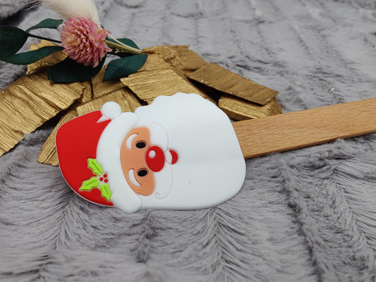 Silikonspatel personalisiert Nikolaus Teigschaber backen, kochen ca. 22,5 cm lang mit Wunschgravur personalisiert Geschenk