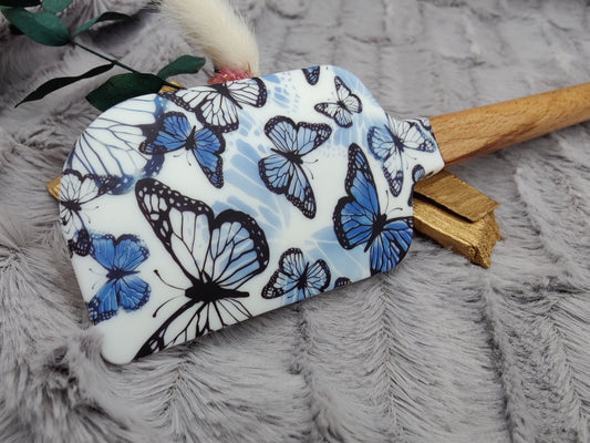 Teigschaber Silikonspatel XXXL personalisiert Schmetterling backen kochen ca. 31 cm lang mit Wunschgravur Geschenk Küchenhelfer