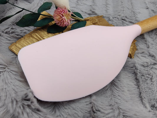 Teigschaber Silikonspatel XXXL personalisiert rosa backen kochen ca. 32 cm lang mit Wunschgravur Geschenk Küchenhelfer