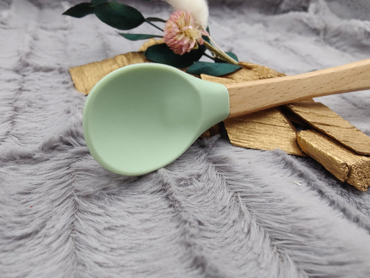 Teigschaber Silikonlöffel Löffel pastellmint für Marmelade, backen, kochen, grillen uvm. ca. 21 cm lang Geschenk