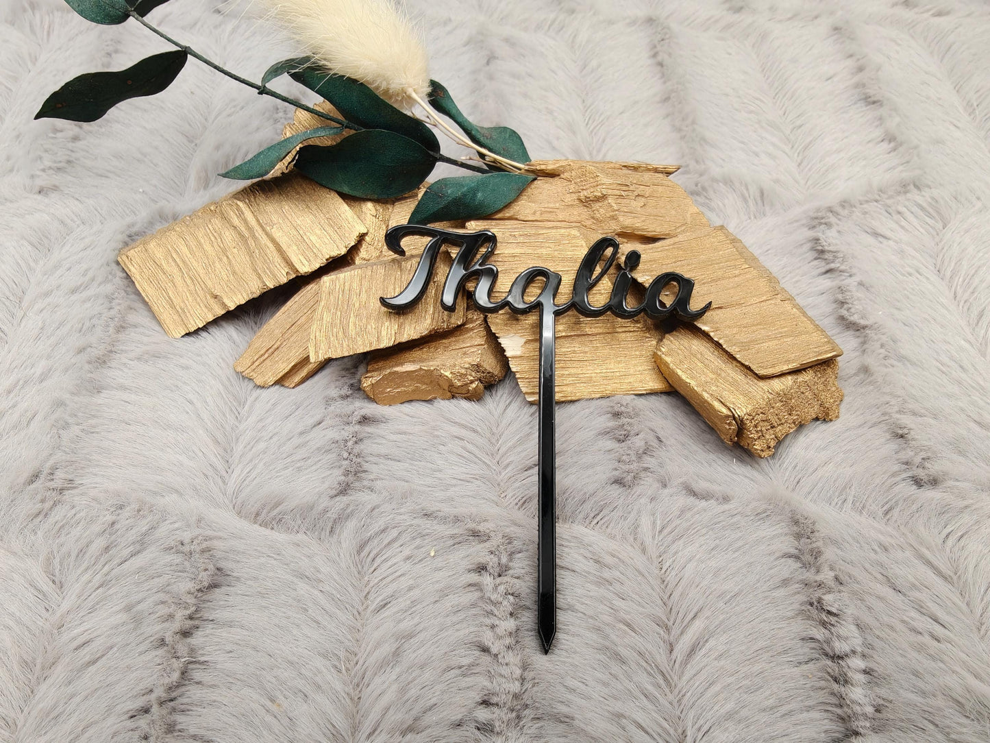 Caketopper Acryl personalisiert mit Namen für Cupcakes Muffins Minitörtchen Cake Topper konturgeschnitten