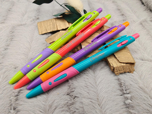 Gelschreiber personalisiert 4 schöne Farben gummierter Griff mit Gravur Kuli Stift Gastgeschenk Geschenk Kugelschreiber