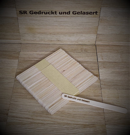 10 Eisstiele Cakesicles Cake Pops Kuchen am Stiel aus Holz 11 x 1 cm mit Wunschgravur ideal für Partys, Eis, Kuchendeko usw.  Geschenk