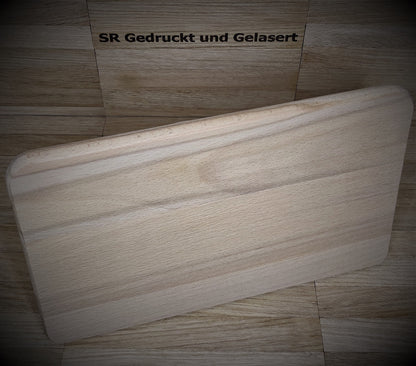 Frühstücksbrettchen Schneidebrett Vesper Brett 23 x 15 x 1 cm Buche mit Wunschgravur personalisiert Individuell perfektes Geschenk  Geschenk