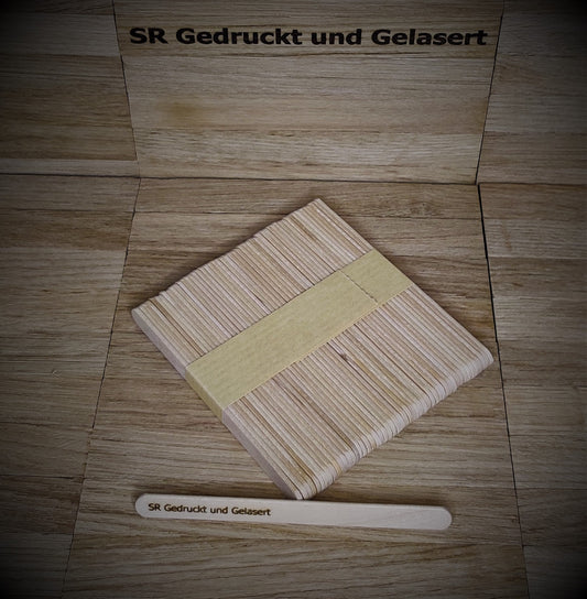 50 Eisstiele Cakesicles Cake Pops Kuchen am Stiel aus Holz 11 x 1 cm mit Wunschgravur ideal für Partys, Eis, Kuchendeko usw. Geschenk