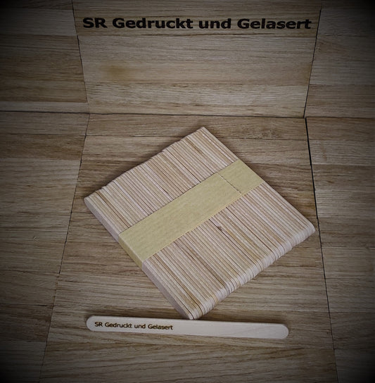 20 Eisstiele Cakesicles Cake Pops Kuchen am Stiel aus Holz 11 x 1 cm mit Wunschgravur ideal für Partys, Eis, Kuchendeko usw.  Geschenk
