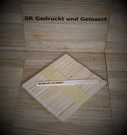 20 Eisstiele Cakesicles Cake Pops Kuchen am Stiel aus Holz 11 x 1 cm mit Wunschgravur ideal für Partys, Eis, Kuchendeko usw.  Geschenk