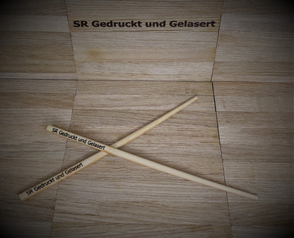 Chopsticks Essstäbchen 1 Paar aus Bambus 22 x 0,6 cm Stäbchen personalisiert Wunschgravur China Essen Food Sushi Geschenk