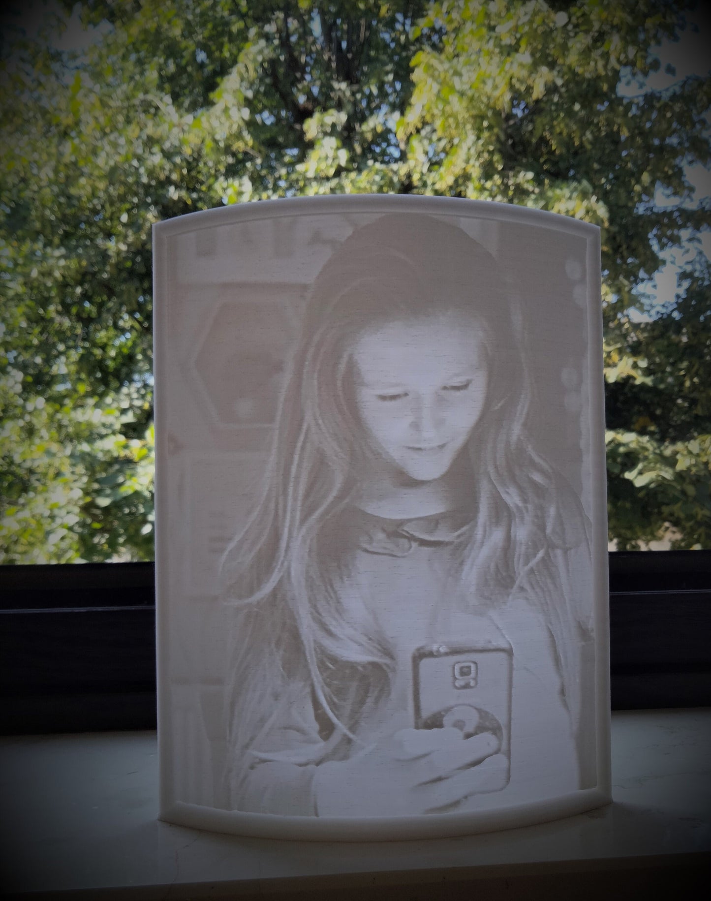 Lithophanbild Lithophanie Bild fürs Fensterbrett individuelles Geschenk Geschenkidee WOW Effekt  Geschenk