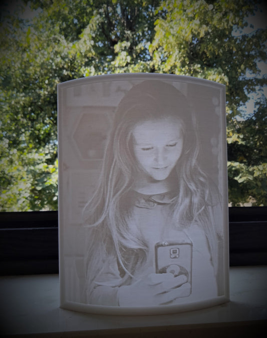 Lithophanbild Lithophanie Bild fürs Fensterbrett individuelles Geschenk Geschenkidee WOW Effekt  Geschenk