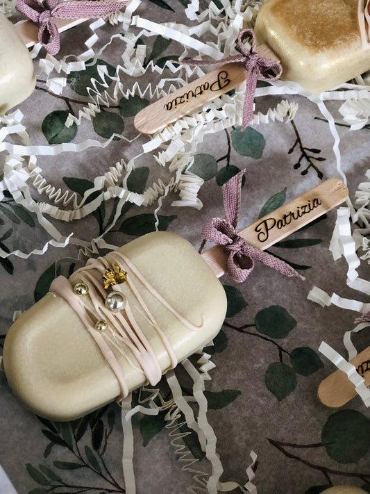 10 Eisstiele Cakesicles Cake Pops Kuchen am Stiel aus Holz 11 x 1 cm mit Wunschgravur ideal für Partys, Eis, Kuchendeko usw.  Geschenk