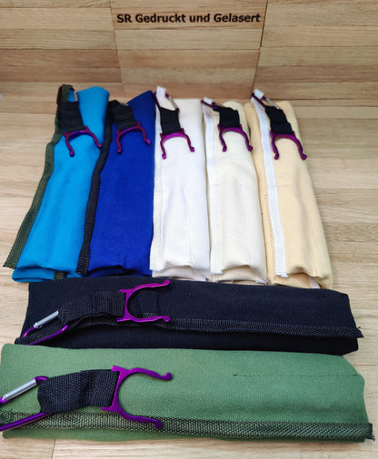 Reisebesteck Campingbesteck aus Bambus 8-teilig mit Stofftasche und Karabiner Wunschgravur individuelles Geschenk Geschenkidee Geschenk