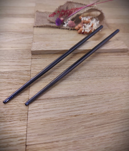 1 Paar Chopsticks 2 Stück Chinesische Stäbchen Edelstahl mit Gravur Wunschgravur 20,5 cm versch. Farben Geschenk