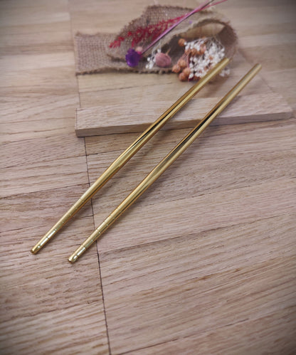 1 Paar Chopsticks 2 Stück Chinesische Stäbchen Edelstahl mit Gravur Wunschgravur 20,5 cm versch. Farben Geschenk