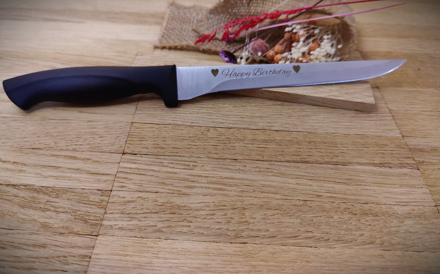 Ausbeinmesser Messer Küchenmesser mit individueller Gravur 15 cm Klinge Geschenk