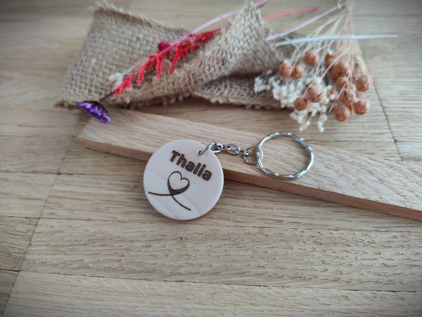 Schlüsselanhänger Baby zur Geburt mit Geburtsdaten Holz 35 mm mit Wunschgravur ideales Geschenk Personalisiert Geschenkidee  Geschenk
