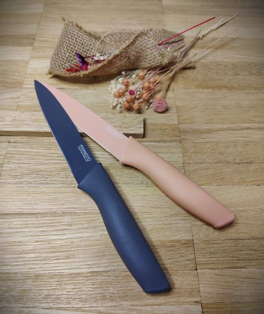 Allzweckmesser Messer Küchenmesser mit individueller Gravur 12,5 cm Klinge 2 Farben zur Wahl  Geschenk