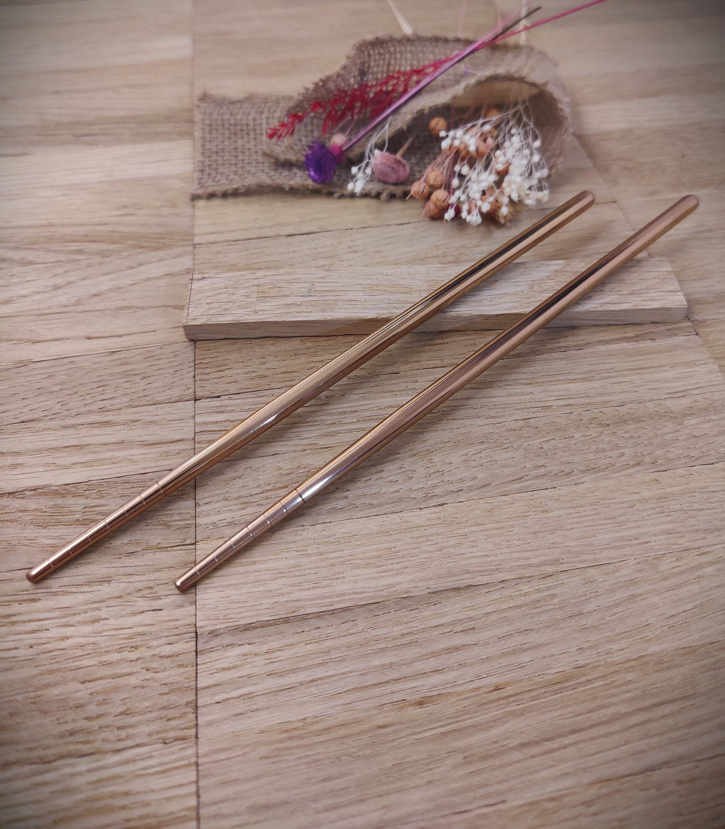1 Paar Chopsticks 2 Stück Chinesische Stäbchen Edelstahl mit Gravur Wunschgravur 20,5 cm versch. Farben Geschenk