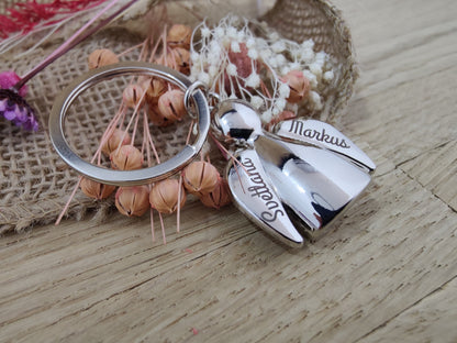 Schlüsselanhänger Schutzengel Engel Metall mit individueller Gravur personalisiert Geschenk