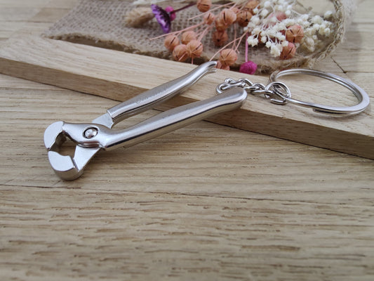 Schlüsselanhänger Zange Kneifzange Beißzange Werkzeug DIY Heimwerken Metall mit individueller Gravur Geschenk