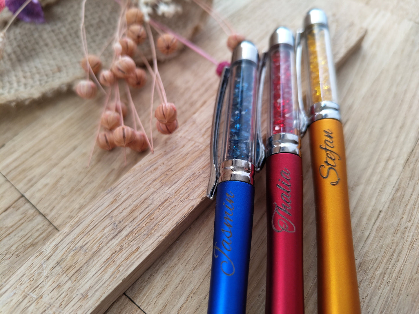 2 in 1 Kugelschreiber personalisiert mit Touchpen individueller Gravur Gastgeschenk Geschenk 3 Farben zur Wahl