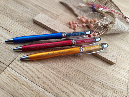 2 in 1 Kugelschreiber personalisiert mit Touchpen individueller Gravur Gastgeschenk Geschenk 3 Farben zur Wahl