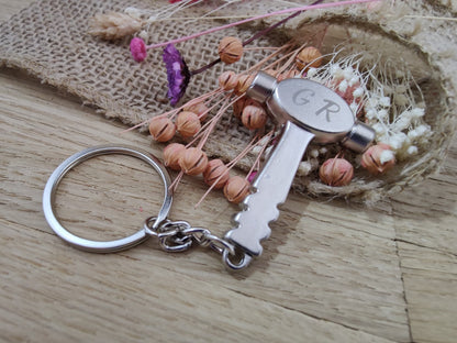 Schlüsselanhänger Hammer Werkzeug DIY Heimwerken Metall mit individueller Gravur Geschenk