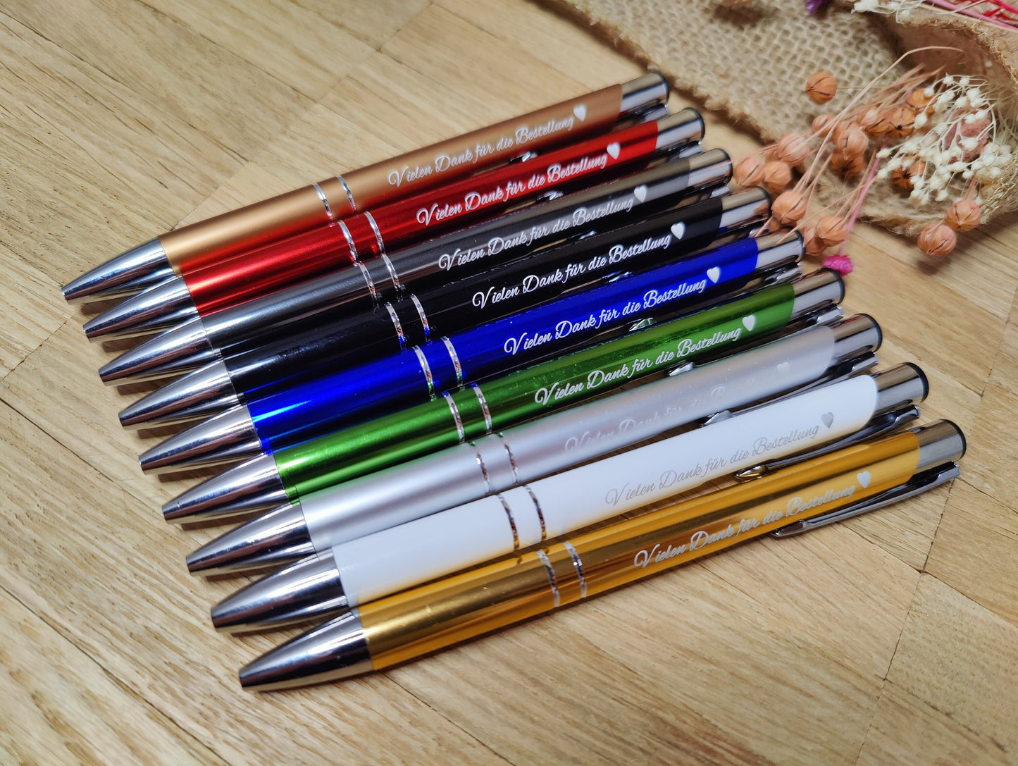 Kugelschreiber personalisiert Aluminium rot mit individueller Gravur Gastgeschenk Geschenk