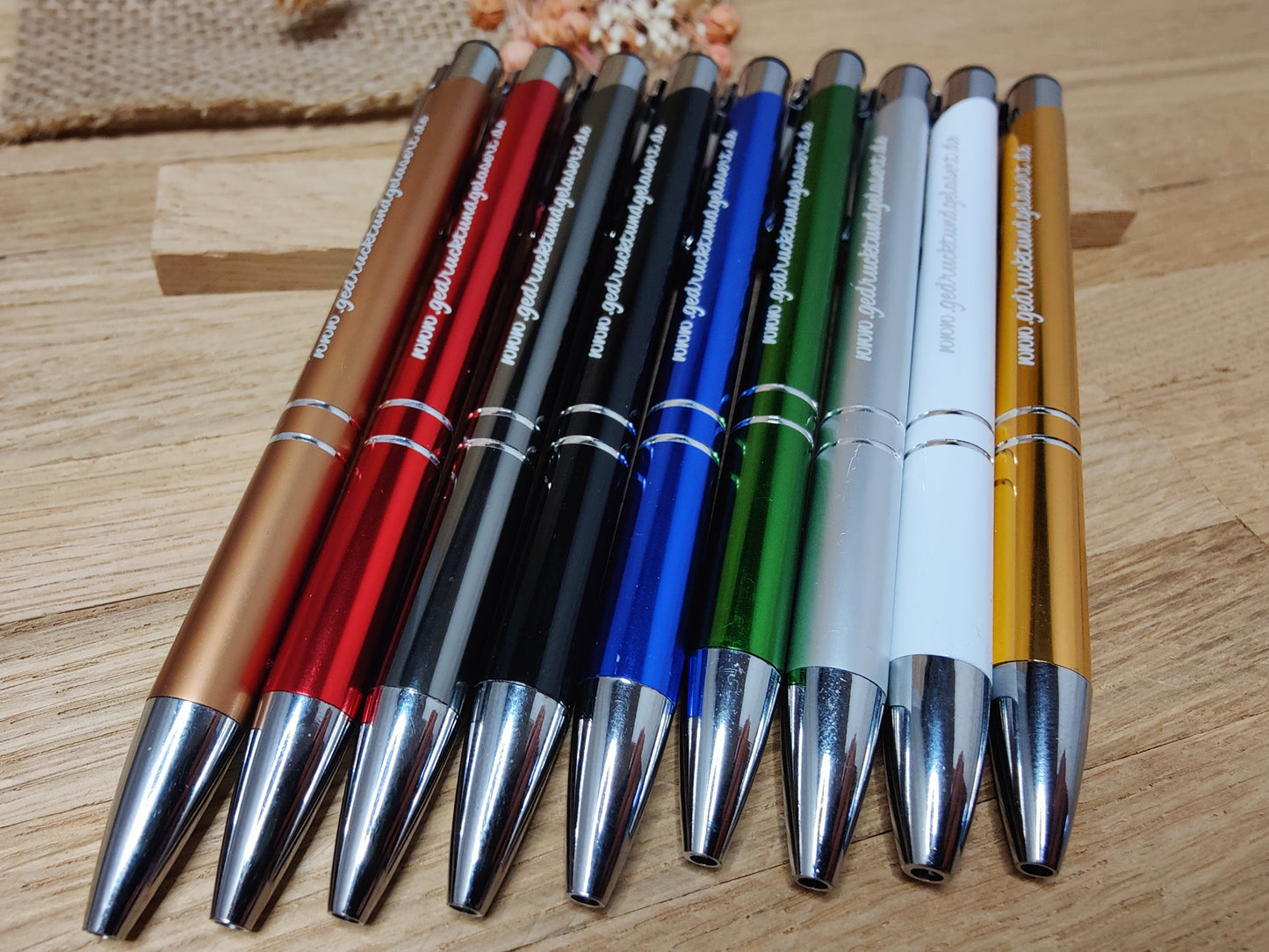 Kugelschreiber personalisiert Aluminium schwarz mit individueller Gravur Gastgeschenk Geschenk