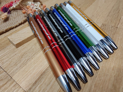 Kugelschreiber personalisiert Aluminium schwarz mit individueller Gravur Gastgeschenk Geschenk