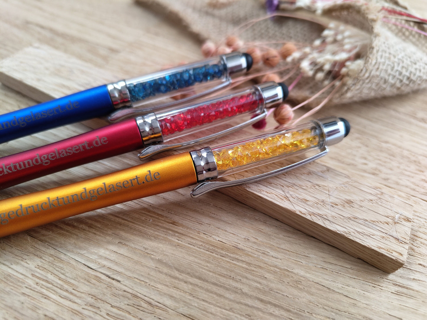 2 in 1 Kugelschreiber personalisiert mit Touchpen individueller Gravur Gastgeschenk Geschenk 3 Farben zur Wahl