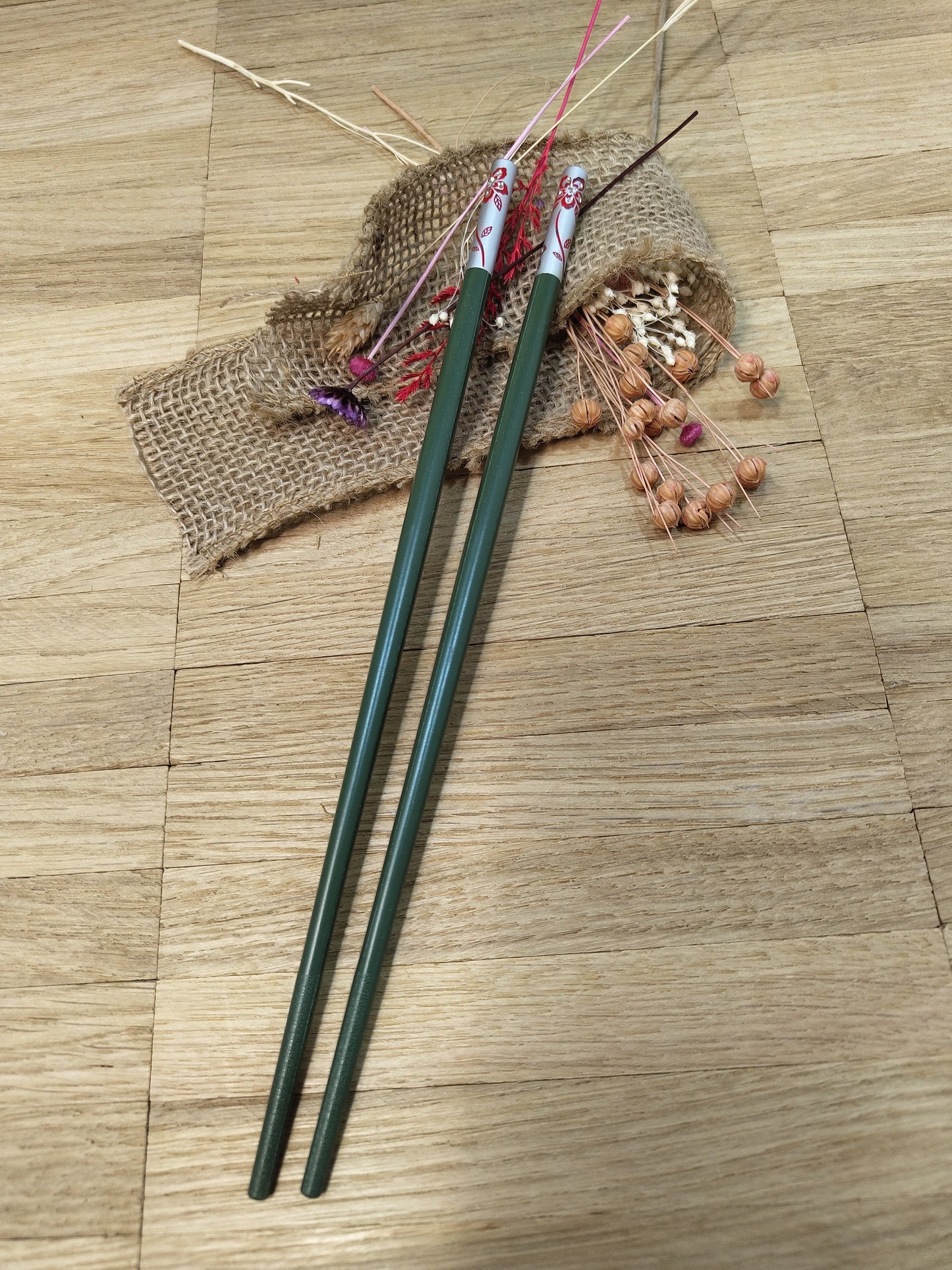 1 Paar Chopsticks Glasfaser mit Motiv 5 Farben zur Wahl Chinesische Stäbchen mit Wunschgravur 24 cm Geschenk
