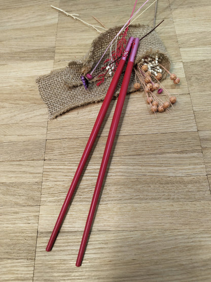 1 Paar Chopsticks Glasfaser mit Motiv 5 Farben zur Wahl Chinesische Stäbchen mit Wunschgravur 24 cm Geschenk