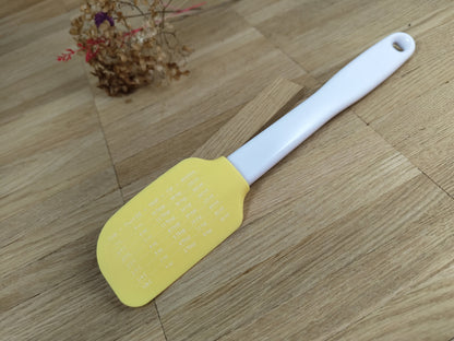 Teigschaber Silikonspatel Life is Short Eat a Cupcake gelb backen, kochen ca. 25 cm lang mit Wunschgravur personalisiert Geschenk