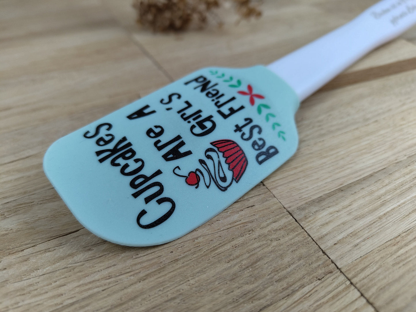 Teigschaber Silikonspatel Cupcakes are a Girls Best Friend backen, kochen ca. 25 cm lang mit Wunschgravur personalisiert Geschenk