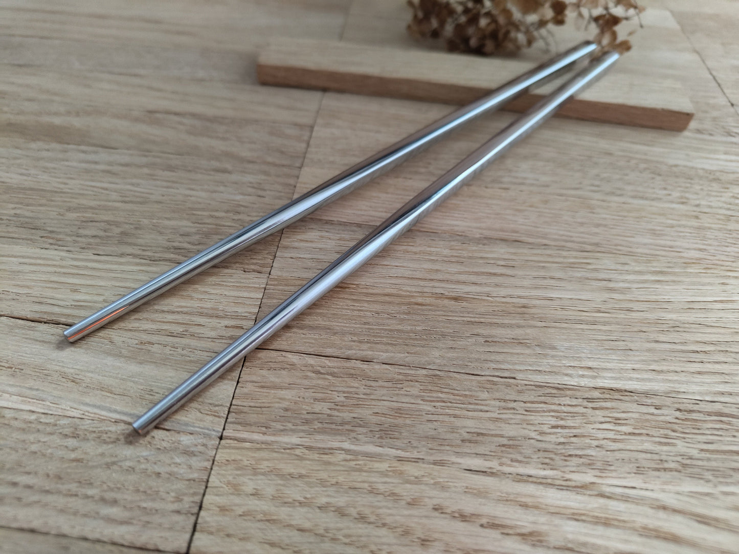 1 Paar Essstäbchen 2 Stück Chinesische Stäbchen Chopsticks Edelstahl mit Gravur Wunschgravur 21cm Sushi