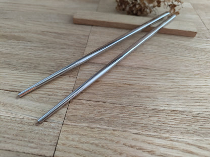 1 Paar Essstäbchen 2 Stück Chinesische Stäbchen Chopsticks Edelstahl mit Gravur Wunschgravur 21cm Sushi