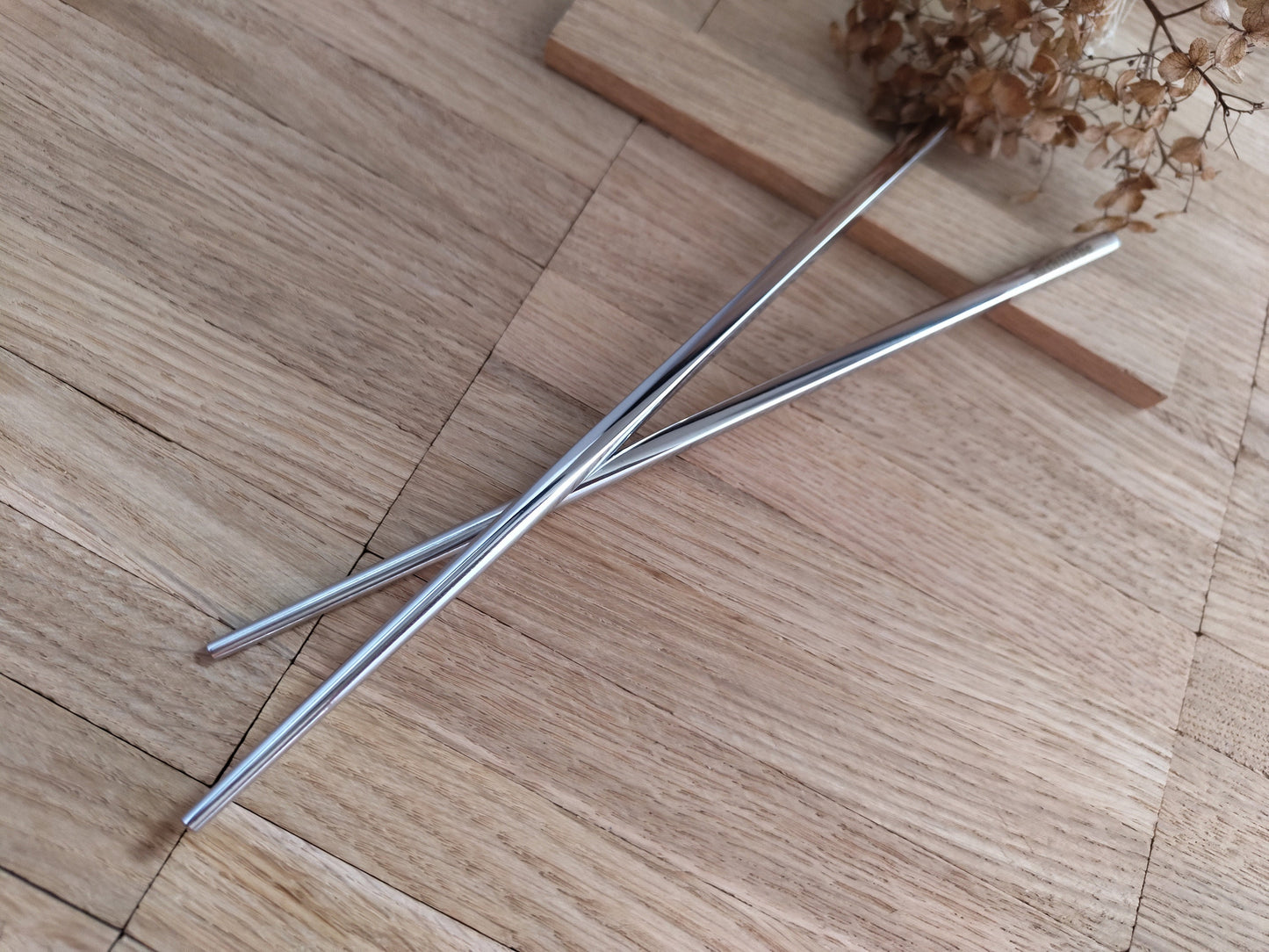 1 Paar Essstäbchen 2 Stück Chinesische Stäbchen Chopsticks Edelstahl mit Gravur Wunschgravur 21cm Sushi