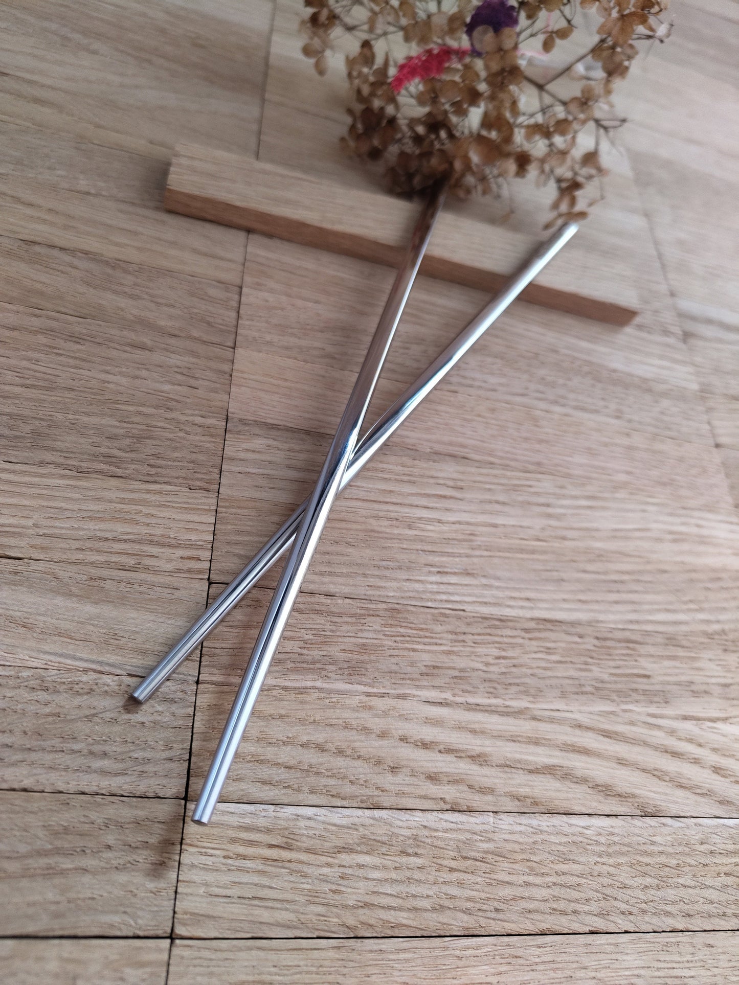 1 Paar Essstäbchen 2 Stück Chinesische Stäbchen Chopsticks Edelstahl mit Gravur Wunschgravur 21cm Sushi