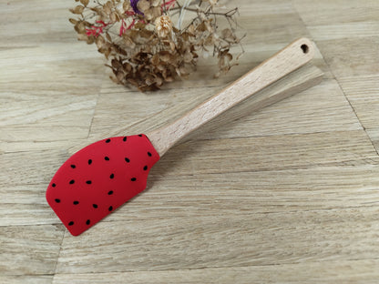 Teigschaber Silikonschaber personalisiert  mit Motiv backen, kochen, grillen ca. 18 cm lang floral Sterne Punkte Streifen Melone Geschenk