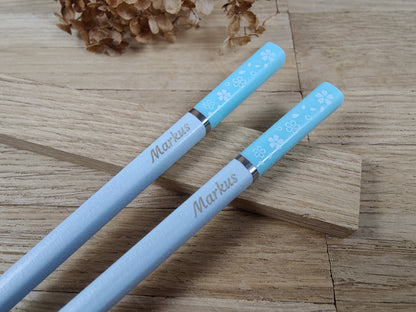 Chopsticks personalisiert mit Motiv 5 Farben zur Wahl Chinesische Stäbchen mit Wunschgravur 24 cm Geschenk