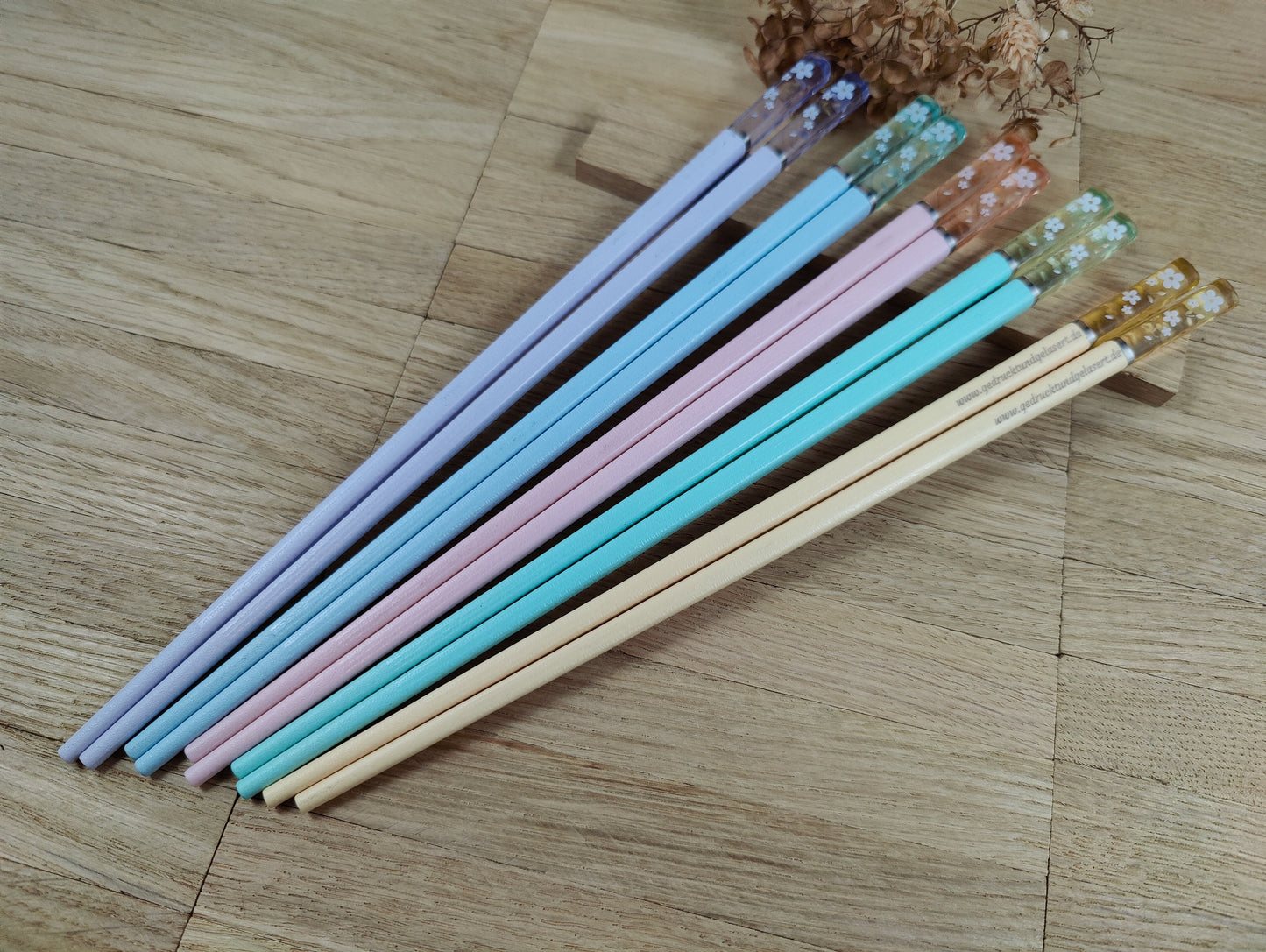 Chopsticks personalisiert mit Motiv 5 Farben zur Wahl Chinesische Stäbchen mit Wunschgravur 24 cm Geschenk