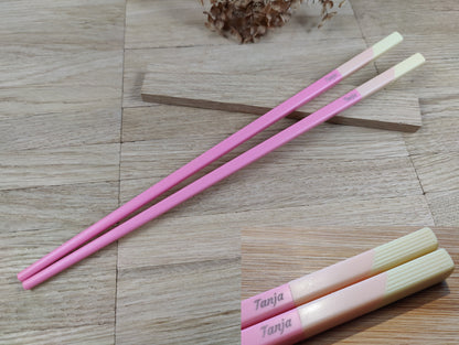 Chopsticks personalisiert mit Motiv 5 Farben zur Wahl Chinesische Stäbchen mit Wunschgravur 24 cm Geschenk