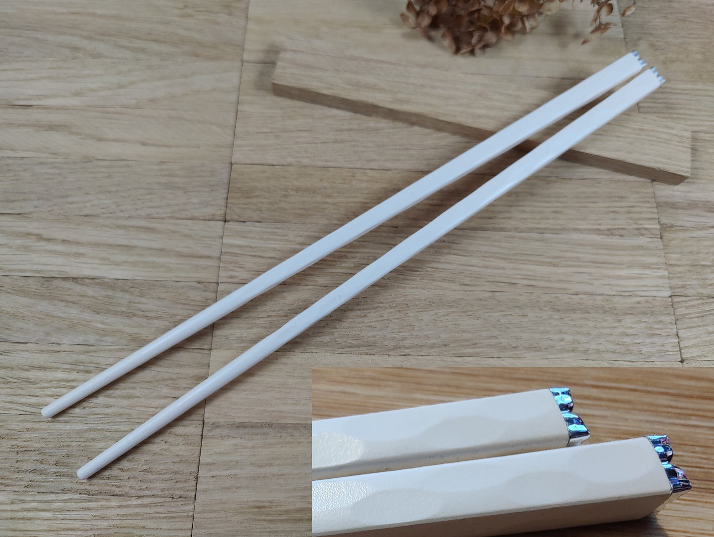 Chopsticks personalisiert weiß mit Verzierungen 5 Modelle zur Wahl Chinesische Stäbchen mit Wunschgravur 24 cm Geschenk