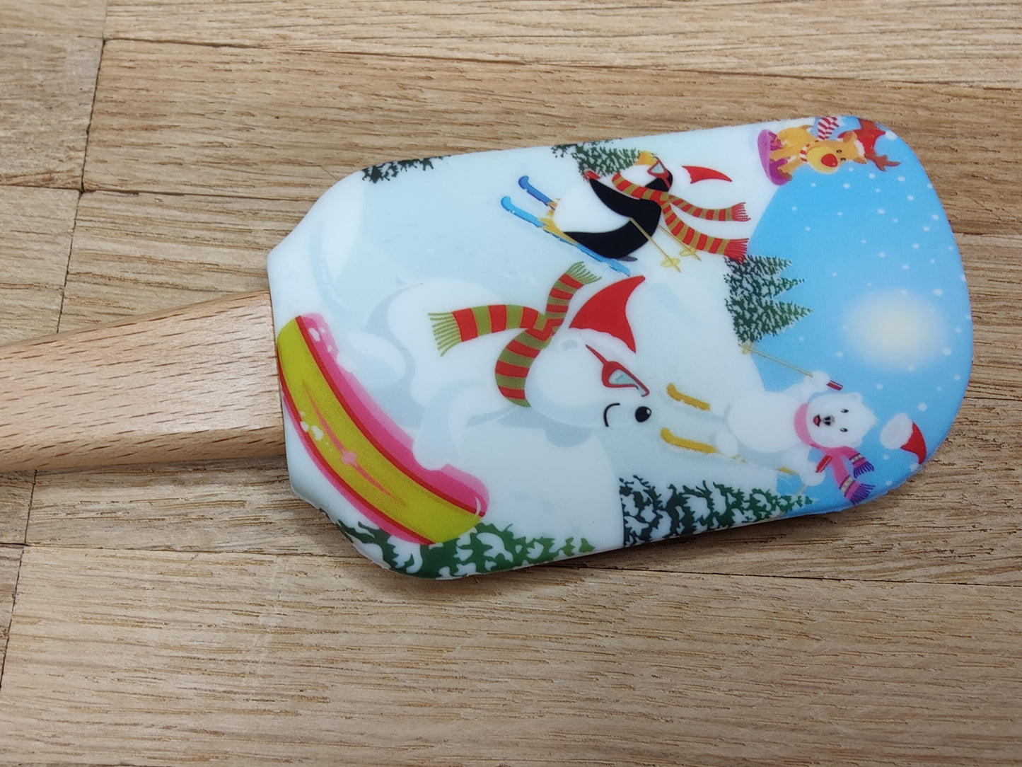 Silikonspatel personalisiert Weihnachten Teigschaber backen, kochen ca. 25 cm lang mit Wunschgravur Geschenk